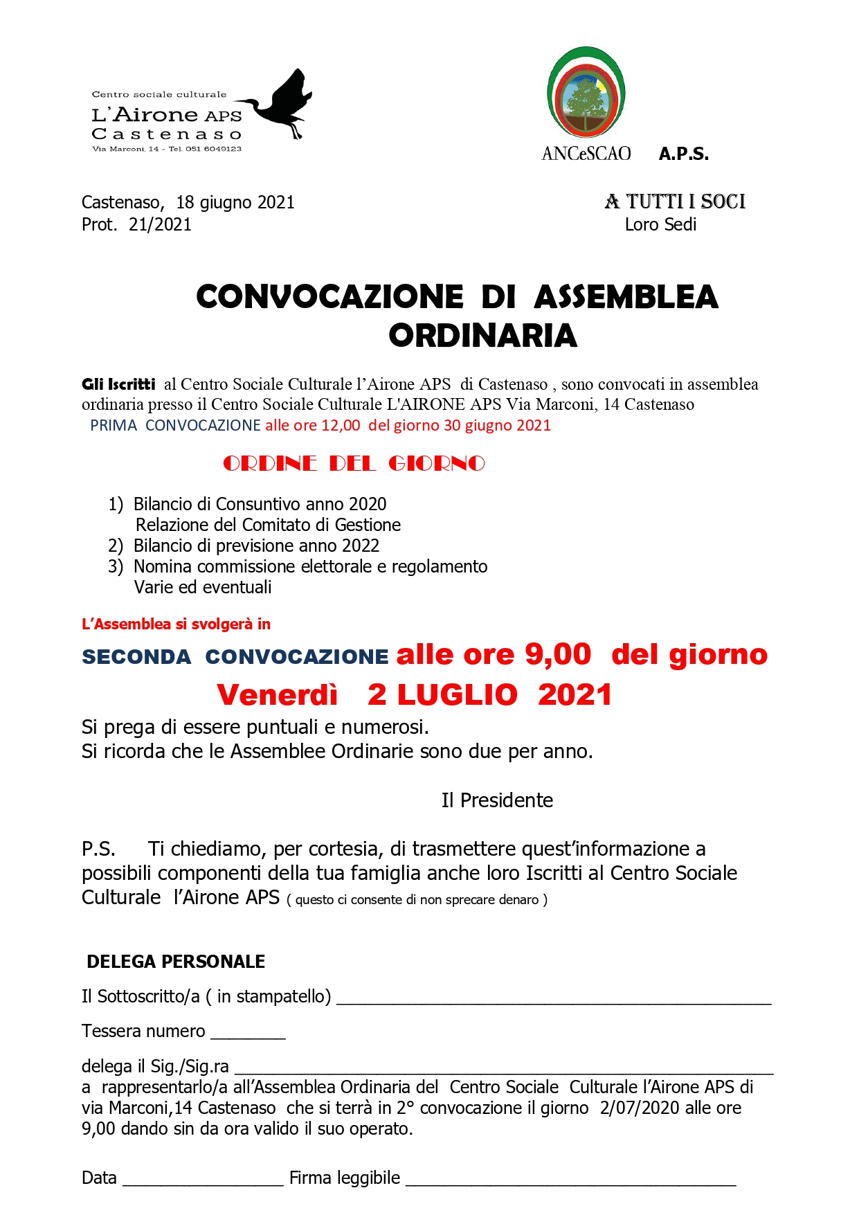 Convocazione Assemblea Bilancio Consuntivo 2020 page 0001 1